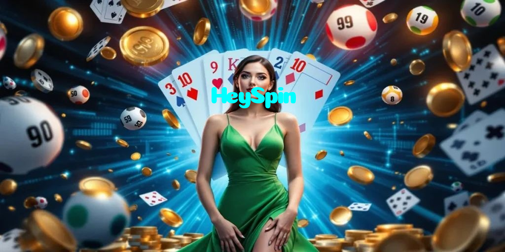 HeySpin casino presented on mobile device in Pakistan with slots and live games
