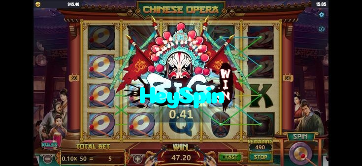 HeySpin casino presented on mobile device in Pakistan with slots and live games